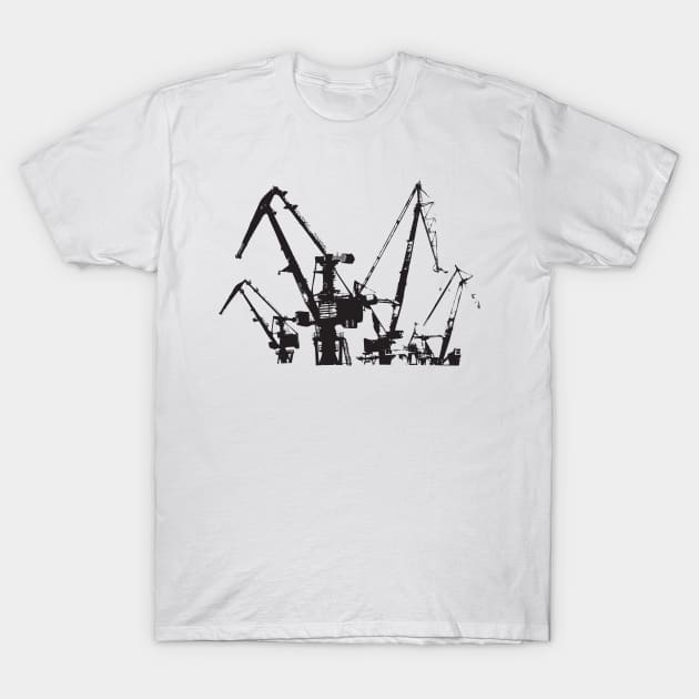 industrial cranes T-Shirt by lkn